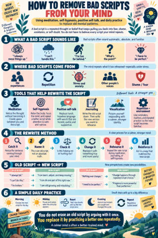 How to Remove Bad Scripts from Your Mind infographic
