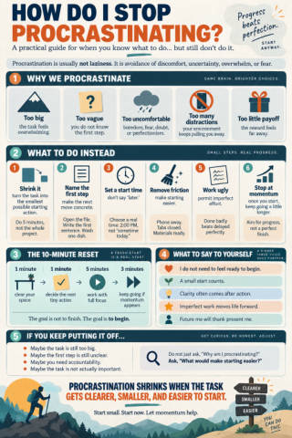 How Do I Stop Procrastinating infographic