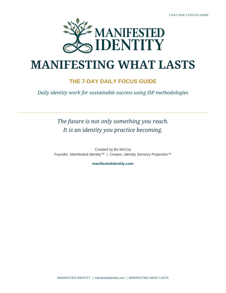 Cover of Manifesting What Lasts: The 7-Day Daily Focus Guide